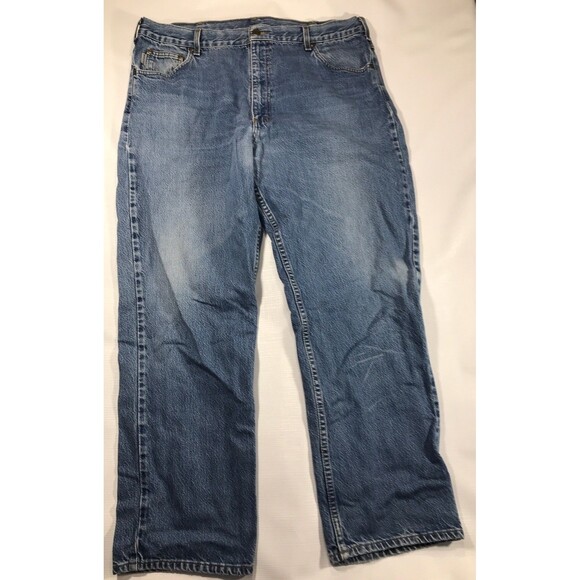 Carhartt Jeans Mens 40x32 Blue Relaxed Fit Medium Wash Denim USA - Picture 2 of 9